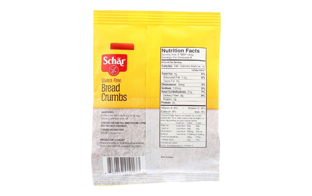 Schar Gluten Free Bread Crumbs    Pack  250 grams